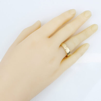 14k Yellow Gold High Polish & Brush Finish Wedding Band