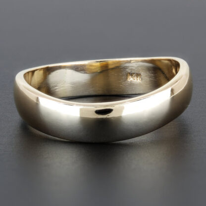 Unique Vintage 14k Yellow Gold Wavy Style Wedding Band