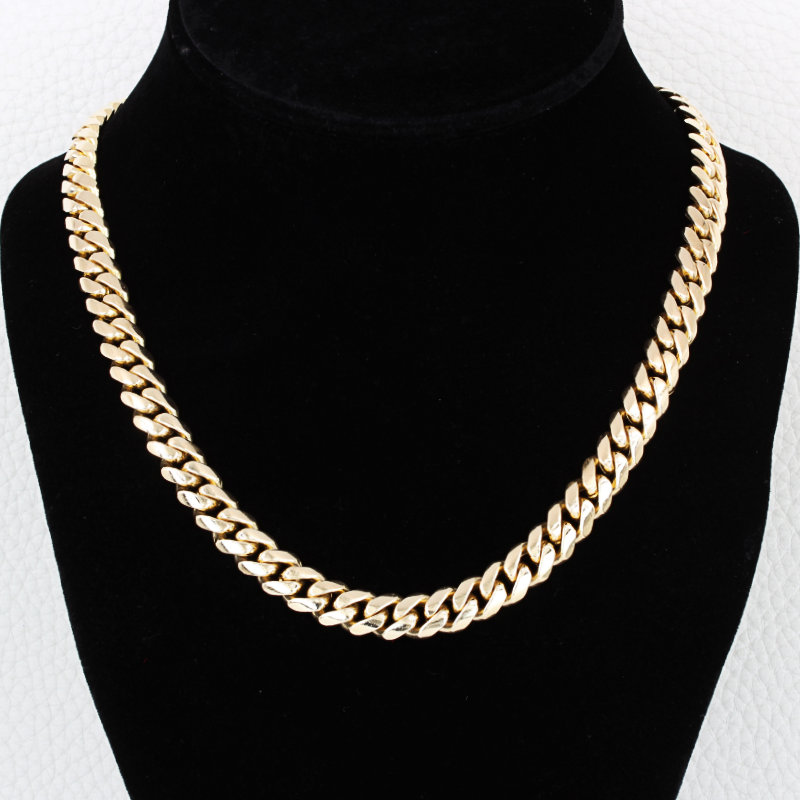 14k Yellow Gold Heavy Cuban Link Chain - 26.5"