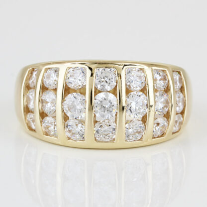 14k Yellow Gold CZ Cubic Zirconia Band Ring