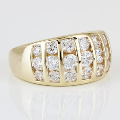 14k Yellow Gold CZ Cubic Zirconia Band Ring