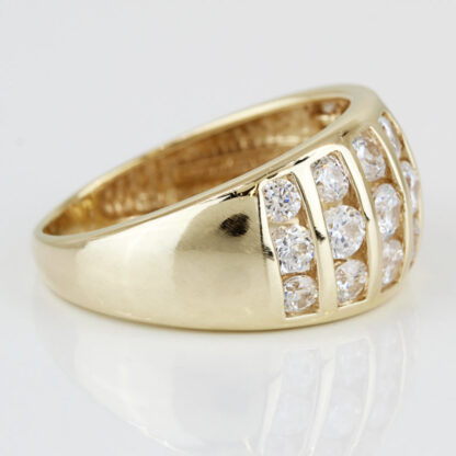 14k Yellow Gold CZ Cubic Zirconia Band Ring