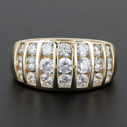 14k Yellow Gold CZ Cubic Zirconia Band Ring