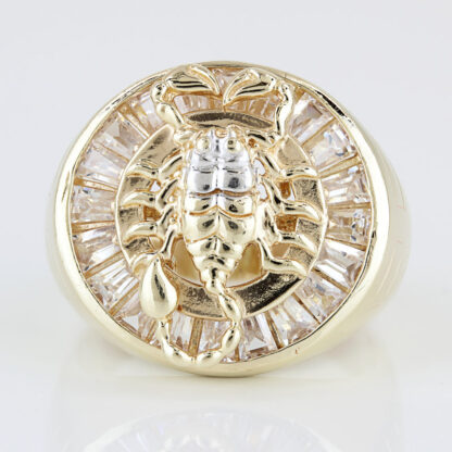 10K Two-Tone Gold Scorpion CZ Cubic Zirconia Statement Ring - Image 3