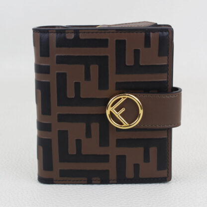 Fendi FF Embossed Compact Wallet