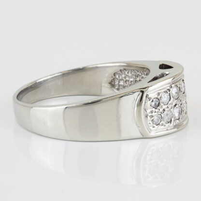 14KWG Pave Diamond Retro Anniversary Band Cocktail Ring by FDC - Image 3