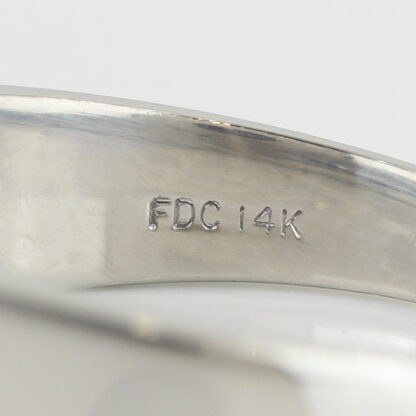 14KWG Pave Diamond Retro Anniversary Band Cocktail Ring by FDC - Image 6