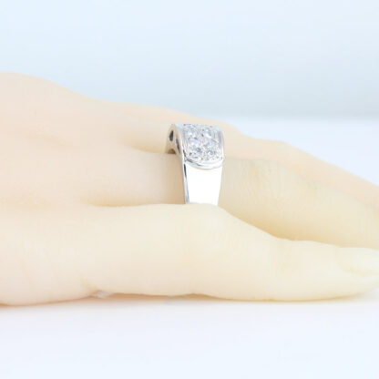 14KWG Pave Diamond Retro Anniversary Band Cocktail Ring by FDC - Image 7