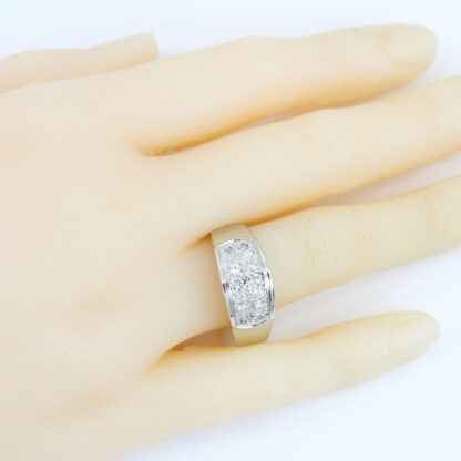 14KWG Pave Diamond Retro Anniversary Band Cocktail Ring by FDC - Image 8