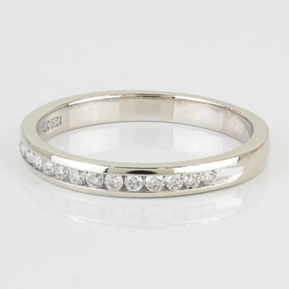 14KWG Diamond Bridal Wedding Band Ring - Image 3