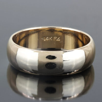 Men's 14KYG 6.7mm Wedding Band Ring By Frederick Goldman - Image 2