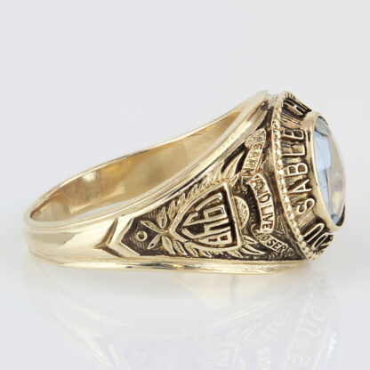 Vintage 1949 DU Sable High School Chicago Class Ring 10KYG Ladies - Image 3