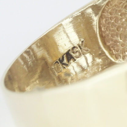 10K Two-Tone Gold Planet Earth World Map Ring - Image 5