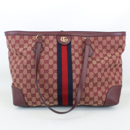 GUCCI Ophidia GG Medium Web Canvas Shopping Tote