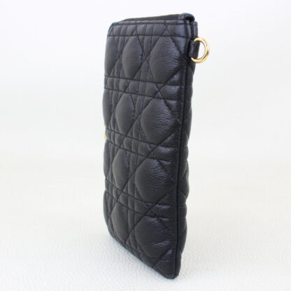 Christian Dior Black Calfskin Cannage Caro Multifunctional Pouch - Image 4