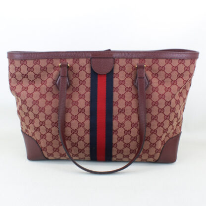 GUCCI Ophidia GG Medium Web Canvas Shopping Tote - Image 2