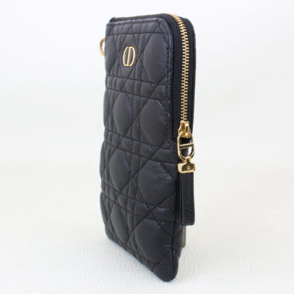 Christian Dior Black Calfskin Cannage Caro Multifunctional Pouch - Image 5