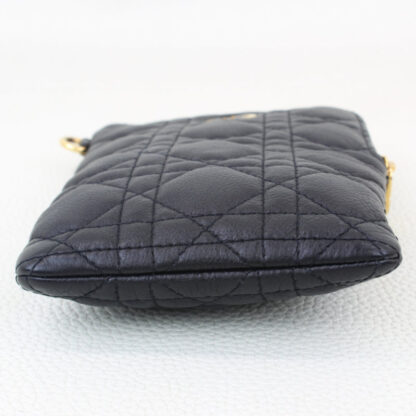 Christian Dior Black Calfskin Cannage Caro Multifunctional Pouch - Image 6