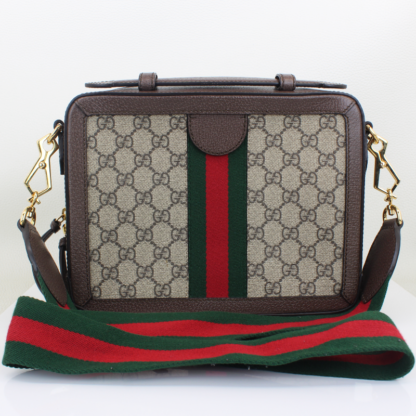 GUCCI GG Supreme Monogram Web Boston Bag - Image 5