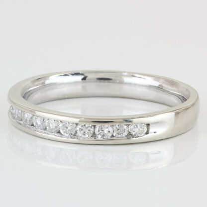 14KWG Diamond Anniversary Band Bridal Wedding Ring - Image 2