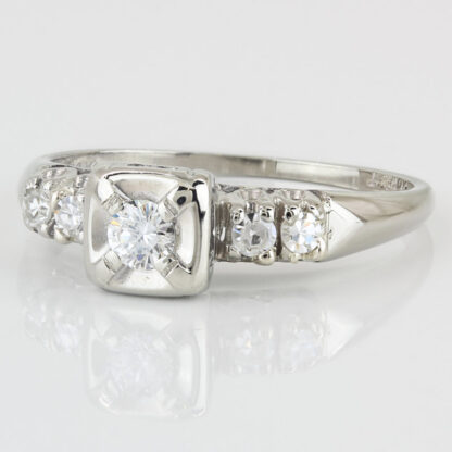 14KWG Diamond Engagement Ring Wedding Band Set by Style Crest - Image 3