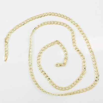 14KYG 20inch Curb Link Necklace Chain - Image 4