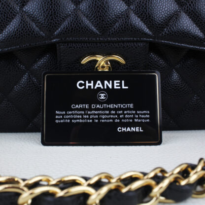 Chanel CLASSIC Lambskin Quilted Jumbo Double Flap Black Leather Crossbody - Image 21