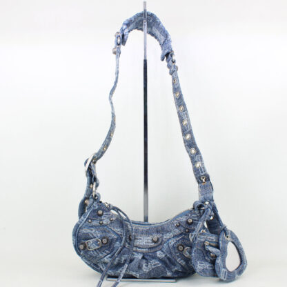 Balenciaga Le Cagole Blue Denim XS Shoulder Bag