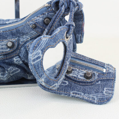 Balenciaga Le Cagole Blue Denim XS Shoulder Bag - Image 5