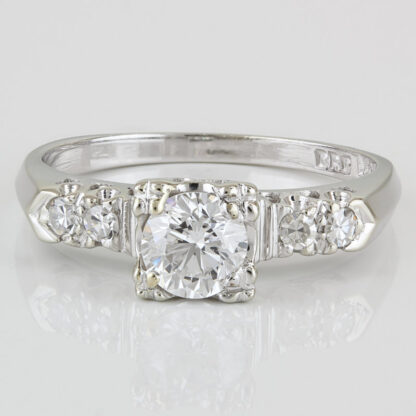 1940'S 14KWG Diamond Bridal Wedding Anniversary Engagement Ring