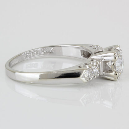 1940'S 14KWG Diamond Bridal Wedding Anniversary Engagement Ring - Image 3