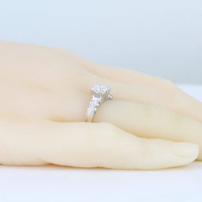 1940'S 14KWG Diamond Bridal Wedding Anniversary Engagement Ring - Image 6