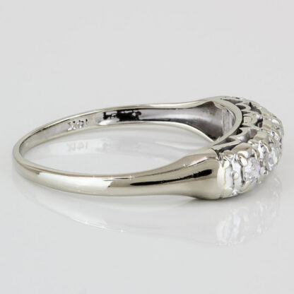 C. 1950 14KWG Diamond Anniversary Band/ Bridal Wedding Ring By Memento - Image 3