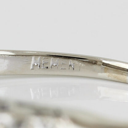 C. 1950 14KWG Diamond Anniversary Band/ Bridal Wedding Ring By Memento - Image 5