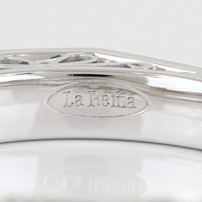 La Reina 18KWG Diamond Art Deco Octagonal Filigree Band Ring - Image 4