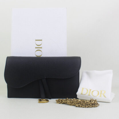 Christian Dior Saddle Chain Wallet W/ Dustbag & Box - Image 14