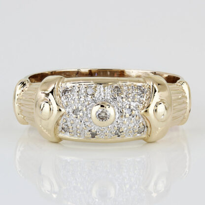 Vintage 14K Two-Tone Gold Diamond Band Ring