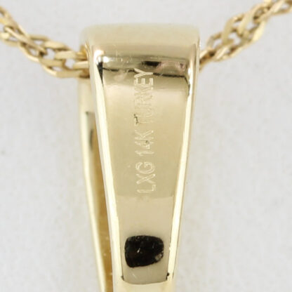 14K Two-tone Gold Jesus INRI Crucifix Pendant Latin Cross Catholic Jewelry - Image 4