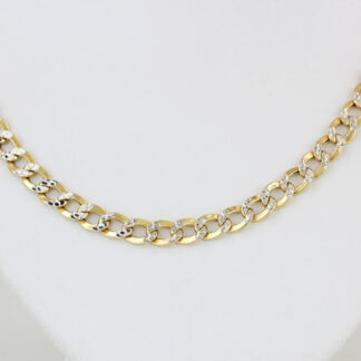 10K Two-Tone Gold 24"-inch Curb Link Chain Necklace