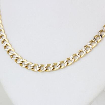10K Two-Tone Gold 24"-inch Curb Link Chain Necklace - Image 2