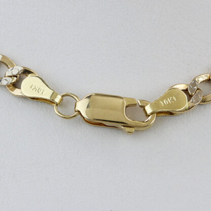 10K Two-Tone Gold 24"-inch Curb Link Chain Necklace - Image 3