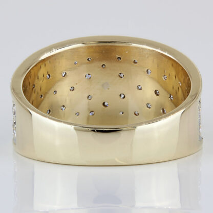 14KYG Pave Diamond Anniversary Statement Cocktail Ring 1.33CTW Gift - Image 4