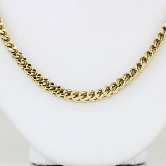 10KYG 20inch Franco Cuban Foxtail Link Chain Necklace