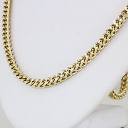 14KYG Franco Link Cuban Foxtail Chain Necklace 20inch - Image 2