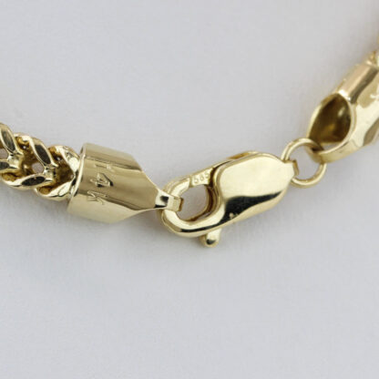 14KYG Franco Link Cuban Foxtail Chain Necklace 20inch - Image 3