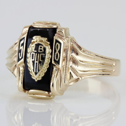 Vintage Ladies 1958 Long Beach Poly Tech High School Poly Class Ring - Image 2