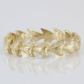 14K Gold Koi Fish Mermaid Tail Eternity Band Ring Dean Fantasy Jewelry by BaYou