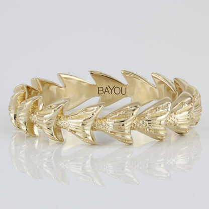 14K Gold Koi Fish Mermaid Tail Eternity Band Ring Dean Fantasy Jewelry by BaYou - Image 2