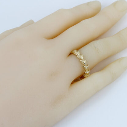 14K Gold Koi Fish Mermaid Tail Eternity Band Ring Dean Fantasy Jewelry by BaYou - Image 4