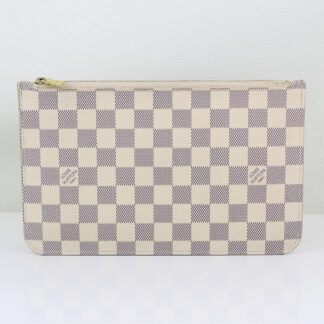 Louis Vuitton Neverfull MM Damier Azur Pochette Pouch Wristlet